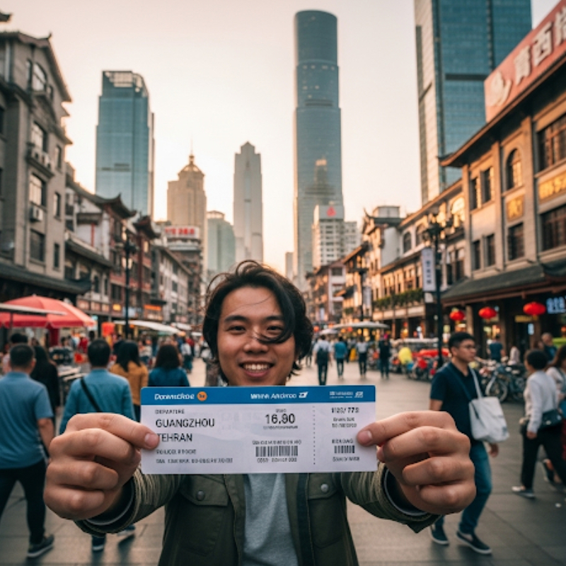 بلیط هواپیما گوانجو به تهران، ارزانترین پروازهای 1404